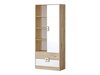 Boekenkast Balvire 105 (Licht eiken + Wit)