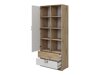Boekenkast Balvire 105 (Licht eiken + Wit)