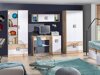 Boekenkast Balvire 105 (Licht eiken + Wit)
