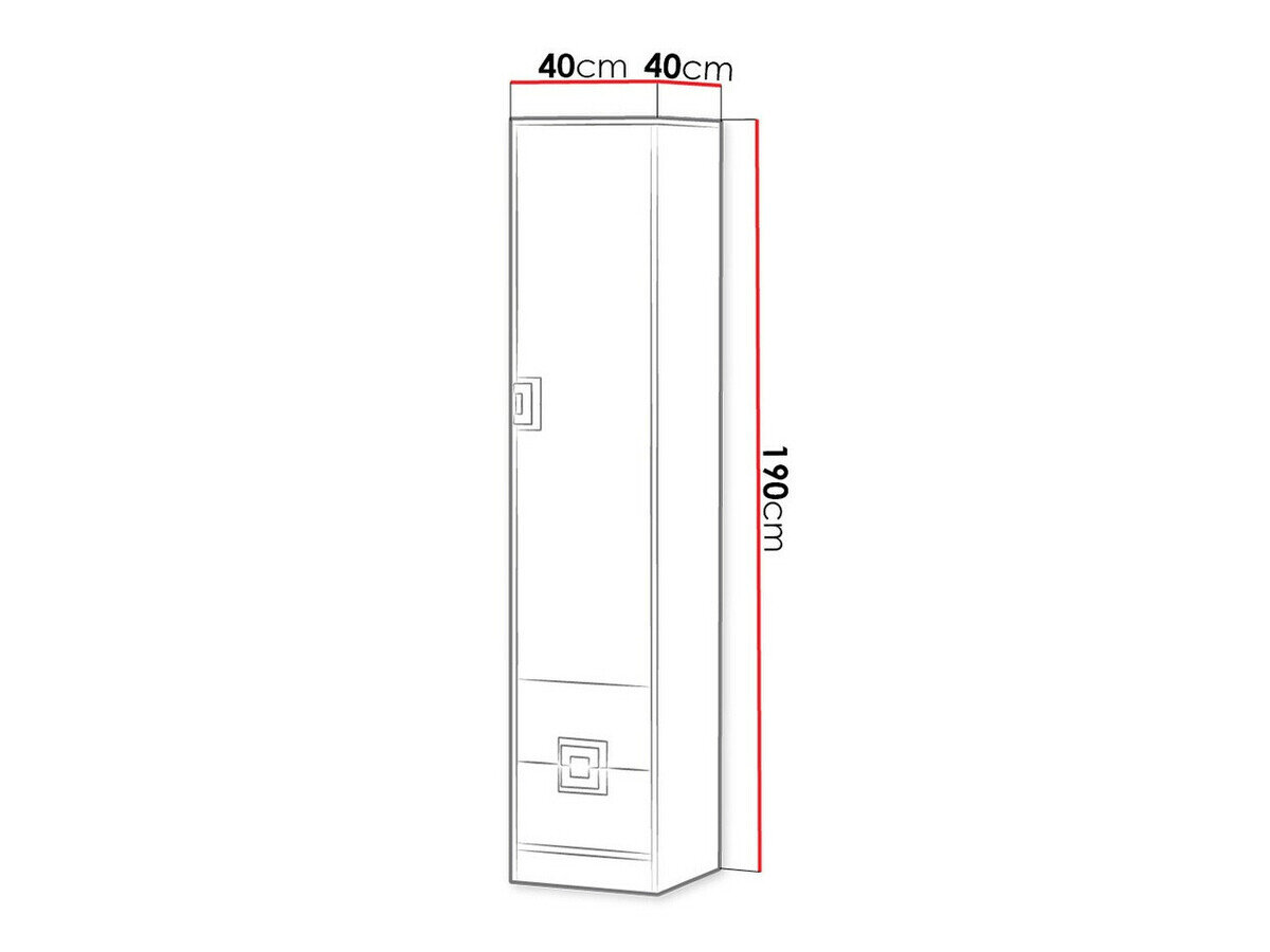 Reol Balvire 106 (Lys eg + Hvid + Grå)