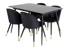 Eetkamerset Dallas 1526 (Zwart)