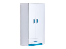 Hoekkledingkast Lorlare 112 (Wit + Turquoise)