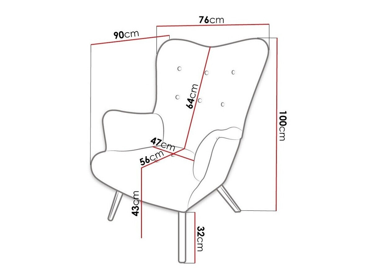 Lænestol Clovis 102 (Magic Velvet 2234)