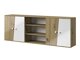 Wandkast Mirelbu 115 (Artisan eiken + Glanzend wit)