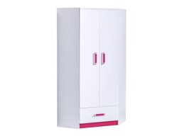 Hoekkledingkast Lorlare 112 (Wit + Roze)