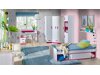 Hoekkledingkast Lorlare 112 (Wit + Roze)