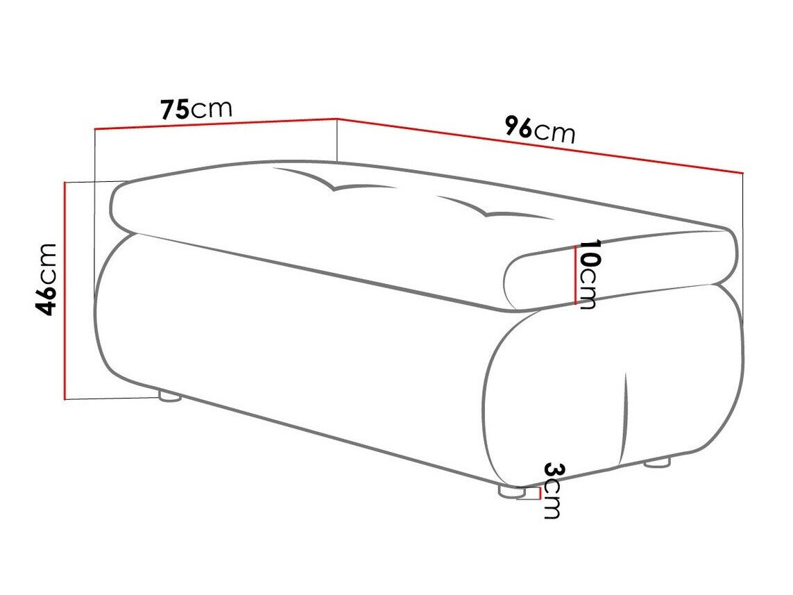 Polstret bænk Temple 115