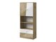 Boekenkast Mirelbu 103 (Artisan eiken + Glanzend wit)