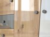 Boekenkast Mirelbu 103 (Artisan eiken + Glanzend wit)