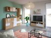 Boekenkast Mirelbu 104 (Artisan eiken + Glanzend wit + Grijs met glans)