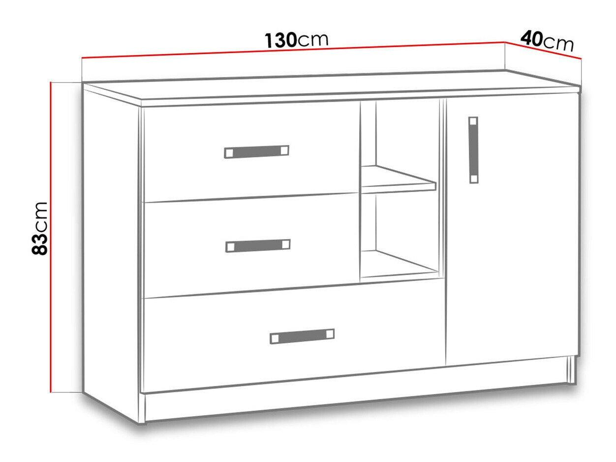 Børneværelsessæt Lorlare 118 (Hvid + Grå)