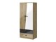 Kledingkast Mirelbu 100 (Artisan eiken + Glanzend wit + Glanzend zwart)