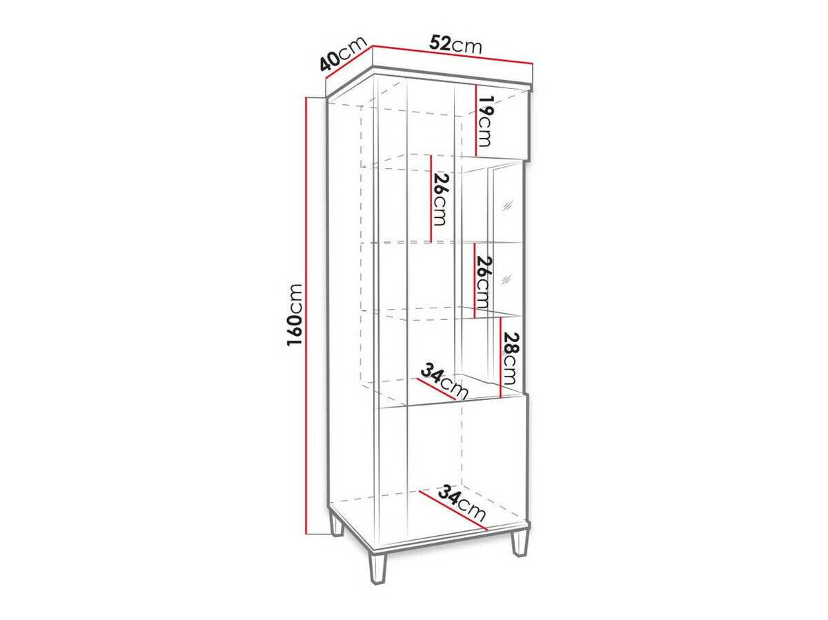 Boekenkast Florem II (Wit + Glanzend wit + Glanzend zwart)
