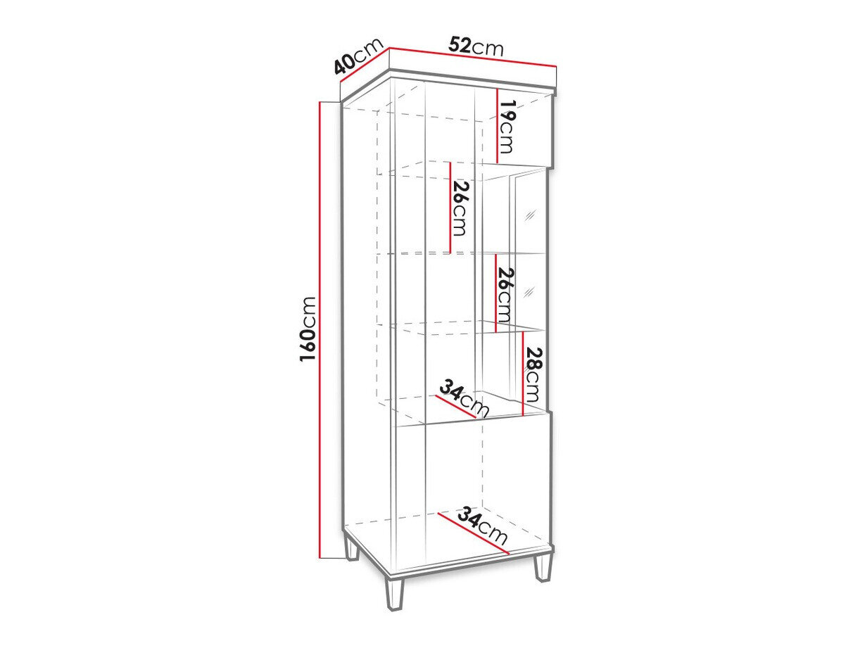 Boekenkast Florem II (Wit + Glanzend wit)