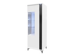 Boekenkast Florem III (Wit + Glanzend wit + Glanzend zwart)