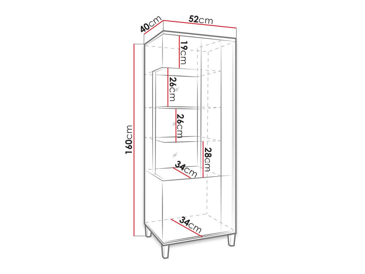 Boekenkast Florem III (Wit + Glanzend wit)