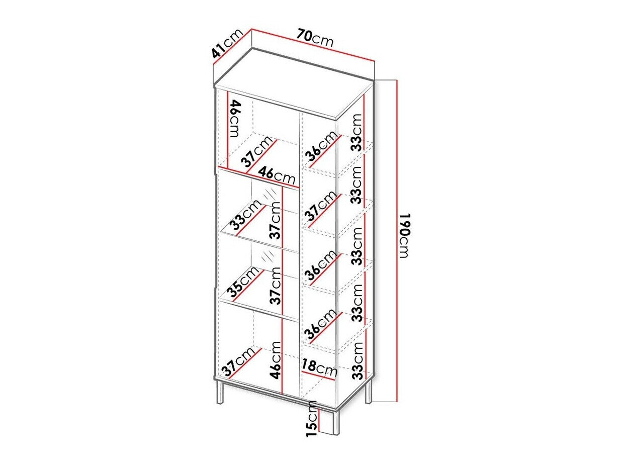 Reol Lomsore 106 (Hvid)