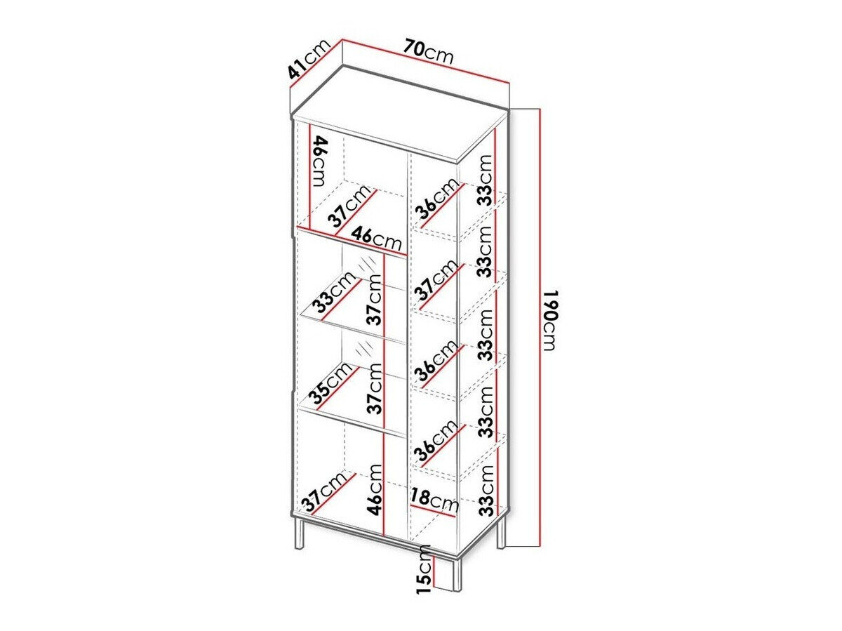 Reol Lomsore 106 (Lyst træ)
