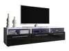 Meuble TV Uva I (Blanc + Noir brillant)