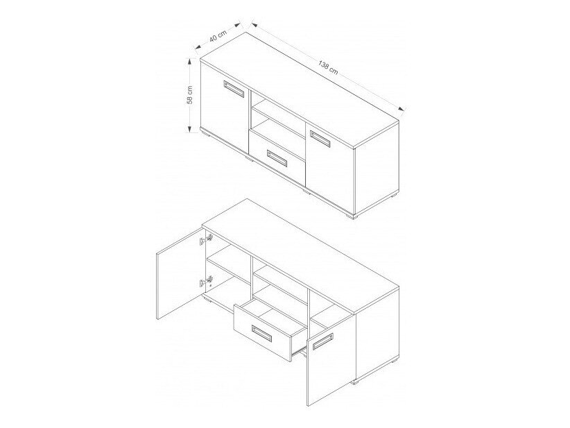 TV-bord Elicavo 102 (Wenge)