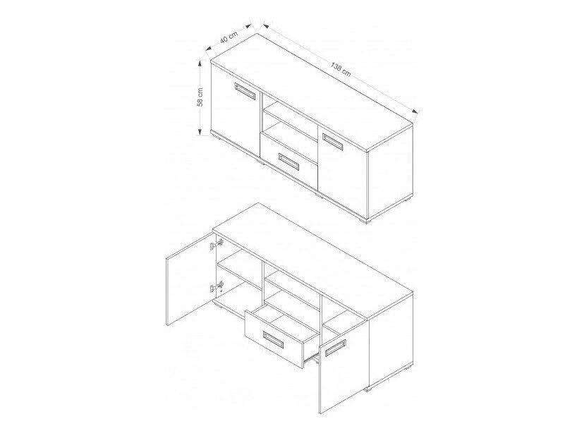 TV-meubel Elicavo 102 (Wit)