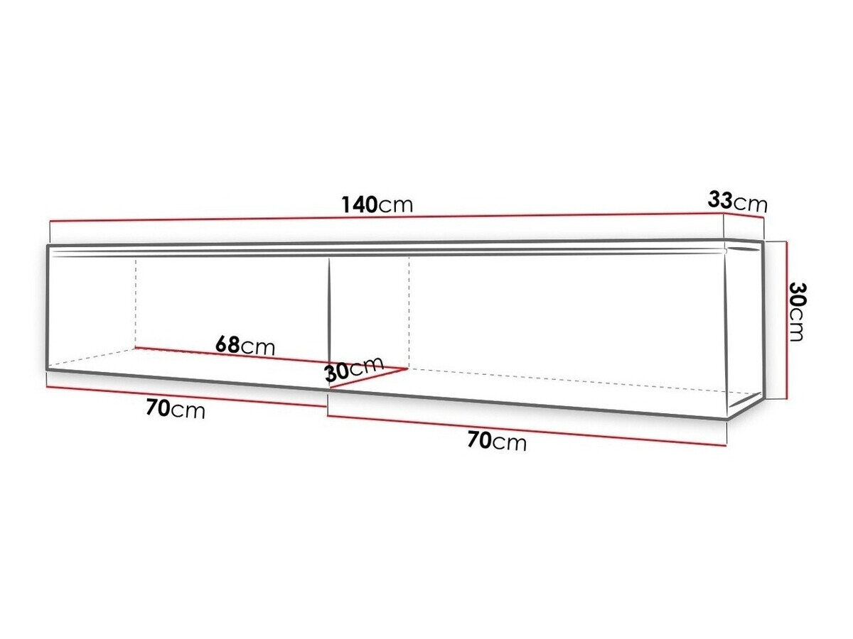 TV-bord Scientia (Wotan eg + Blank sort)