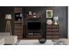 TV-meubel Providence 122 (Klooster eik + Glanzend zwart)