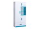 Boekenkast Lorlare 113 (Wit + Turquoise)