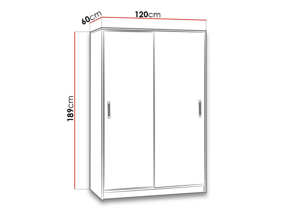 Garderobeskab Lorlare 115 (Hvid + Lyserød)