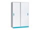 Kledingkast Lorlare 115 (Wit + Turquoise)