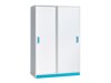 Kledingkast Lorlare 115 (Wit + Turquoise)