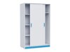 Kledingkast Lorlare 115 (Wit + Turquoise)