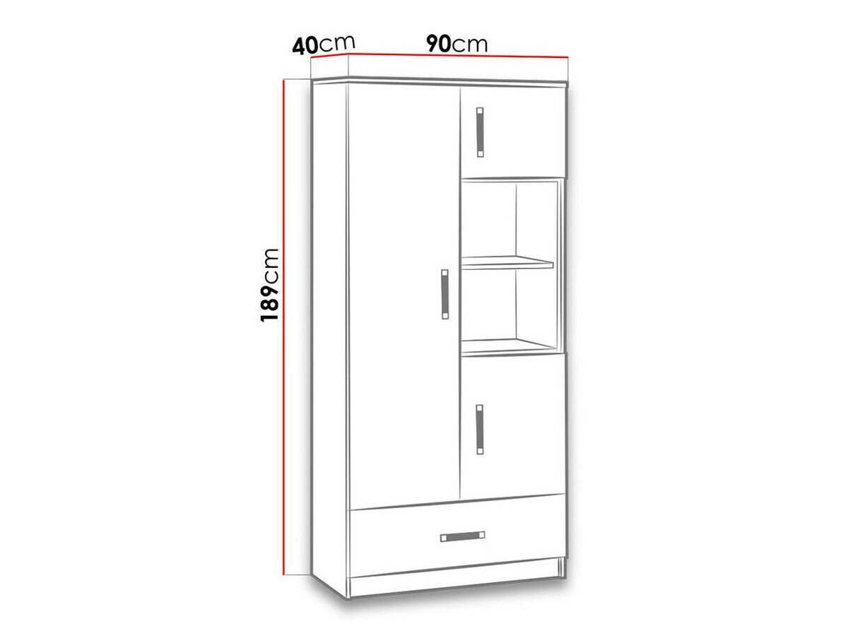 Reol Lorlare 113 (Hvid + Turkis)