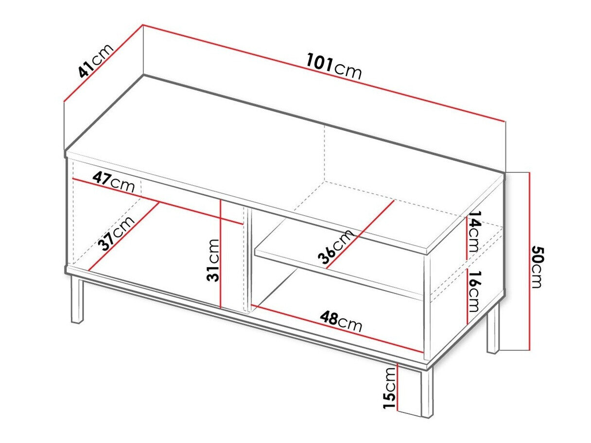TV-bord Lomsore 100 (Hvid)