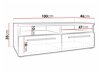 TV-meubel Nashville 105 (Wit + Glanzend wit)