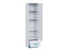 Boekenkast Lorlare 106 (Wit + Turquoise)