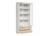 Boekenkast Nolroma 113 (Wit + Sonoma eik)