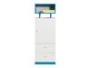 Étagère Omaha E107 (Blanc + Turquoise)