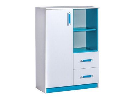 Ladekast Lorlare 105 (Wit + Turquoise)