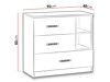 Ladekast Lorlare 108 (Wit + Roze)