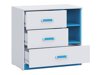 Ladekast Lorlare 108 (Wit + Turquoise)