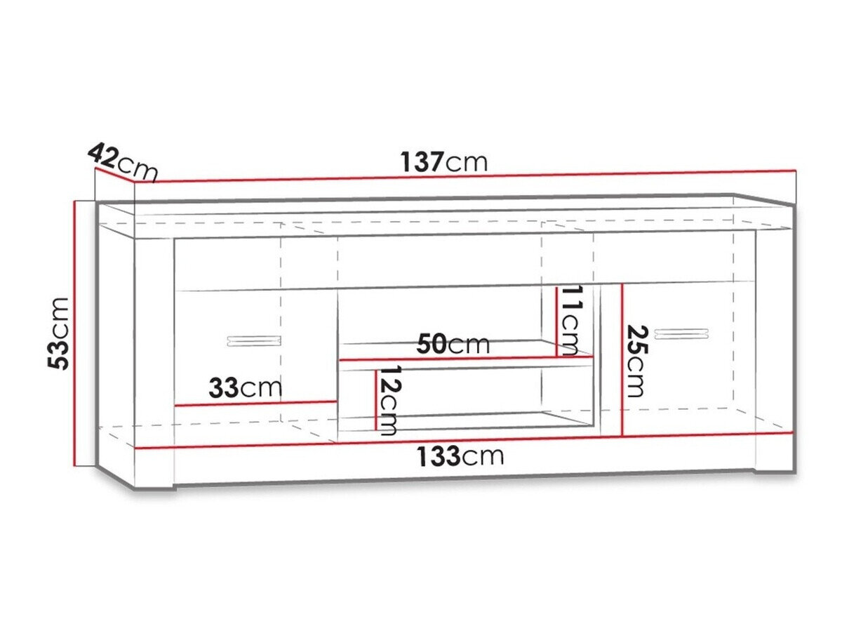 TV-bord Serfeno 106 (Craft hvid)