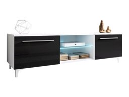 TV-meubel Uva V (Wit + Glanzend zwart)