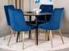 Stoel Dallas 203 (Blauw + gouden)
