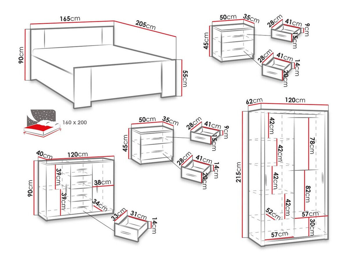 Ensemble de chambre Catromi 112 (Blanc + Soft Pik 029)