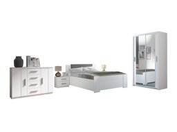 Slaapkamerset Catromi 112 (Wit + Soft Pik 029)
