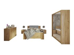 Slaapkamerset Catromi 113 (Artisan eiken + Soft Pik 029)