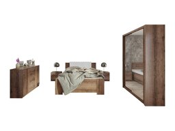 Slaapkamerset Catromi 113 (Klooster eik + Soft Pik 017)