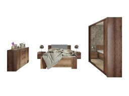 Slaapkamerset Catromi 121 (Klooster eik + Soft Pik 029)