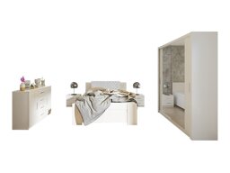 Slaapkamerset Catromi 121 (Wit + Soft Pik 017)